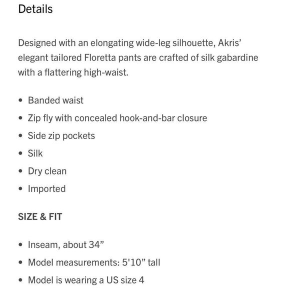 AKRIS | NEW Floretta Orange Wide Leg High Waist Silk Pants Women’s Size 8 - Picture 14 of 16